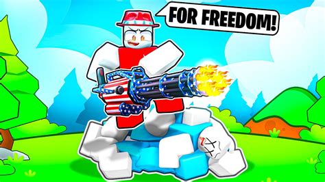 Using The PATRIOT MINIGUN In Roblox FLAG WARS YouTube