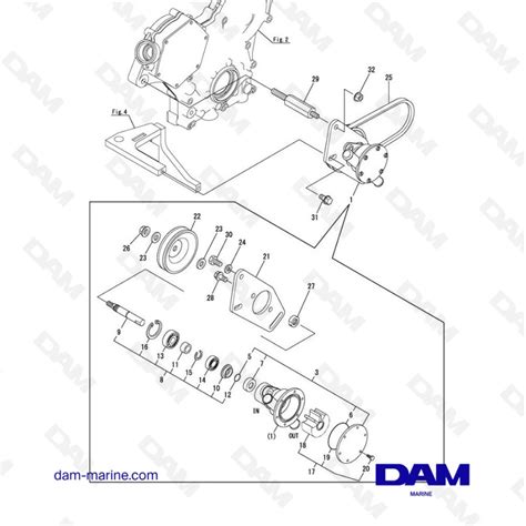 Kit Reparation Pompe A Eau De Mer Yanmar Gm Ym Dam Marine