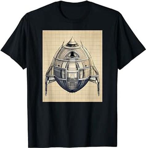 Retro Sci Fi Spaceship Design Old Fashioned Rocket Ship T Shirt