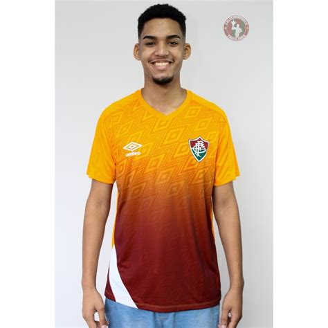 Camisa Fluminense 2020 Treino Laranja Umbro Shopee Brasil