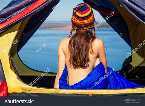 Back View Sexy Naked Woman Tourist Stock Photo Edit Now 1226474941