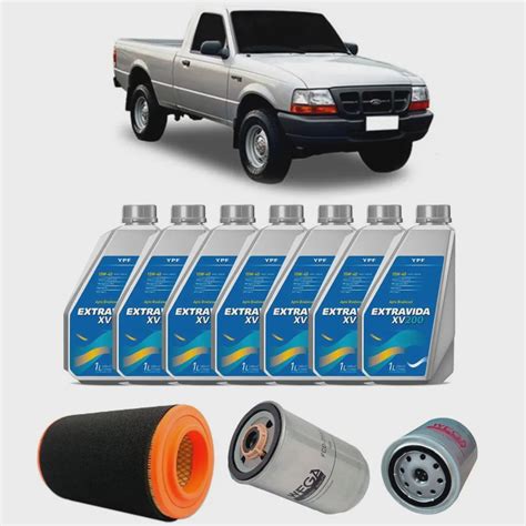 Kit Troca de Óleo ypf XV200 15W40 CI 4 Ford Ranger 2 5 Turbo Diesel