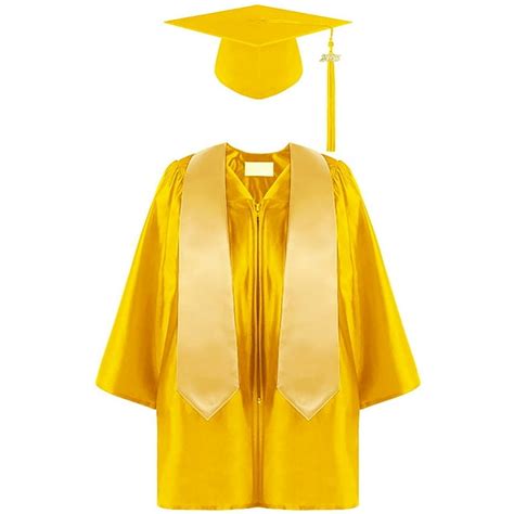 Little Boys Girls Preschool Kindergarten Graduation Gown Cap Set With