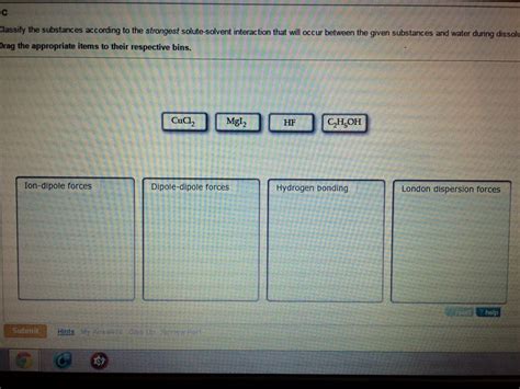 Solved Classify The Substances According To The Strongest