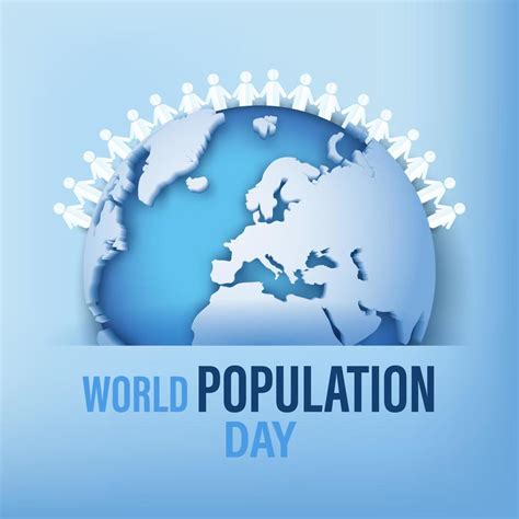 World Population Day Design Earth And Peoples Illustration Paper Cut Style 21593156 Vector Art