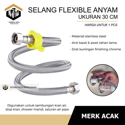 Jual Selang Flexible Anyam Cm Pengencang Untuk Wastafel Jet