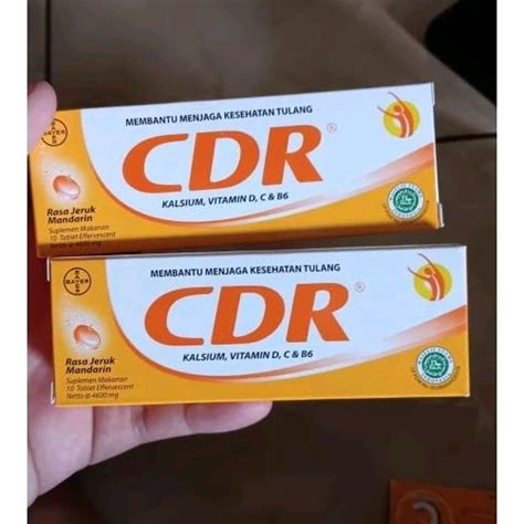 Jual CDR Suplemen Kalsium Rasa Jeruk Isi 10 Tablet Shopee Indonesia