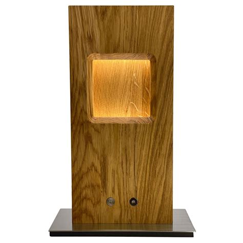 Herzblut Pan Led Table Lamp Oiled Oak Dimmable Lights Ie