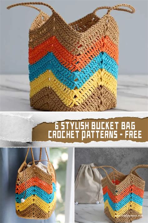 6 Chic Bucket Bag Crochet Patterns FREE IGOODideas