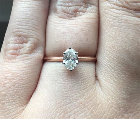 Oval solitaire with rose gold band! (James Allen) : r/EngagementRings