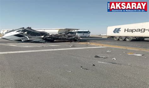 Aksaray Adana yolunda zincirleme trafik kazası meydana geldi