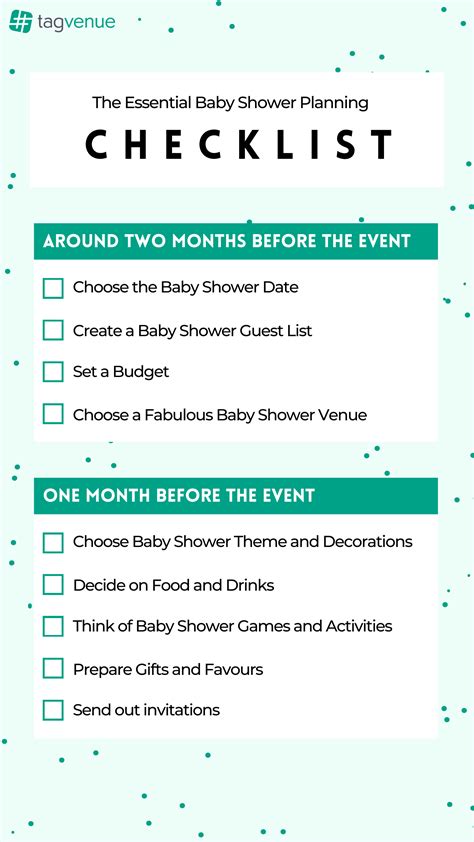 The Essential Baby Shower Planning Checklist Tagvenue Blog