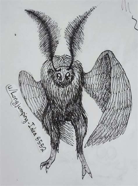 Mothman Doodle I Did In My Sketchbook Rmothman