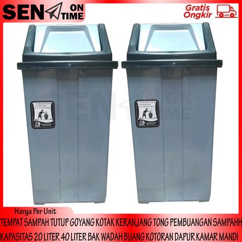 Jual Tempat Sampah Tutup Goyang Kotak Keranjang Tong Pembuangan Sampahh