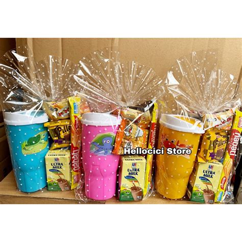 Jual Souvenir Parcel Bingkisan Snack Anak Gelas Big Ultah Shopee