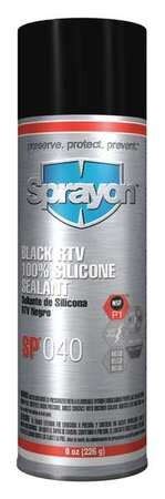 Sprayon Mildew And Water Resistant RTV Silicone Sealant 8 Oz Black