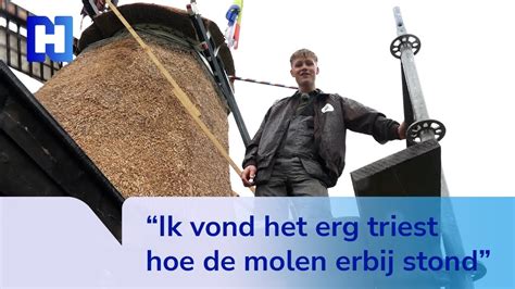 16 Jarige Stan Baltus Toont Replica Van Molen De Mol Tijdens