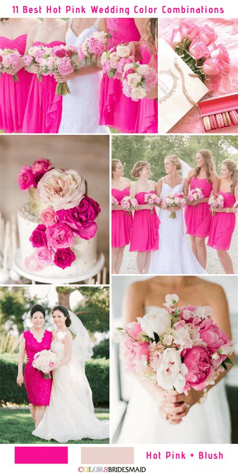 11 Best Hot Pink Wedding Color Combinations Ideas Hot Pink Wedding