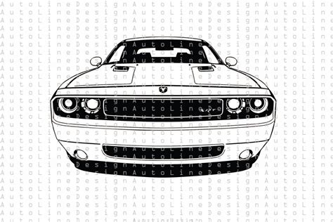 Dodge Challenger Front View Svg Pdf Dxf Png Eps Illustration Vector