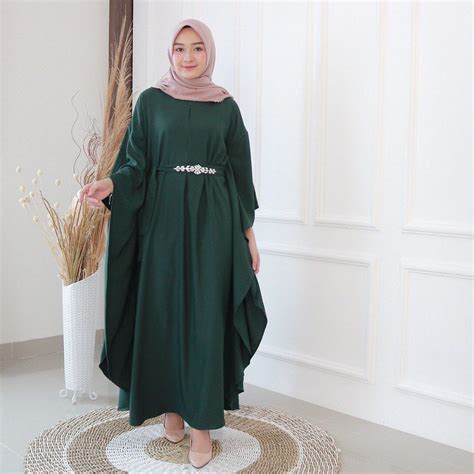 Jual Fitri Baju Gamis Kaftan Terbaru Kaftan Kondangan Jumbo Batwing