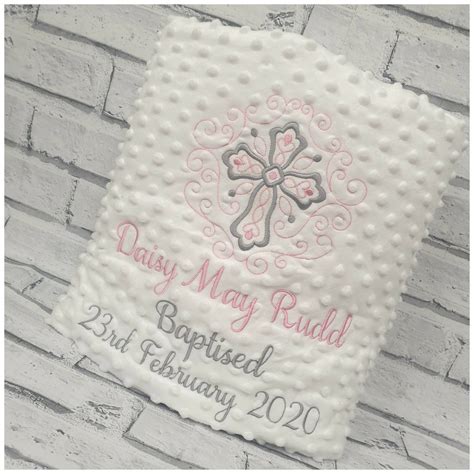 Personalised Christening Blanket Embroidered Baptism Blanket Etsy