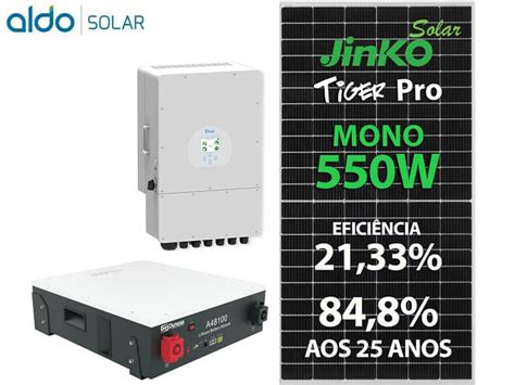 GERADOR DE ENERGIA SOLAR DEYE HIBRIDO SEM ESTRUTURA ALDO SOLAR HIBRIDO