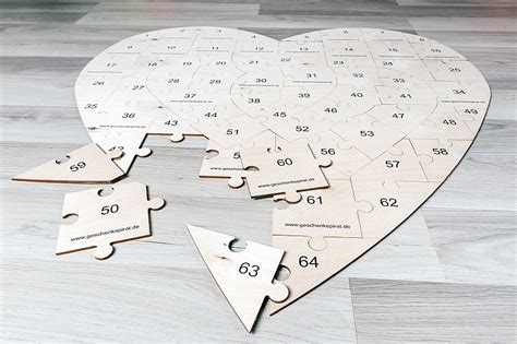 Holz Puzzle Herz Onlineshop Von Spiele Hochzeit De