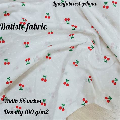 Batiste Fabric 100 Cotton Fabric Width 55 Inches Cotton Etsy