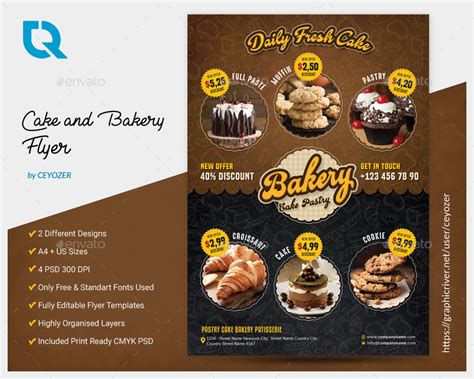 Cake Flyer Print Templates Graphicriver