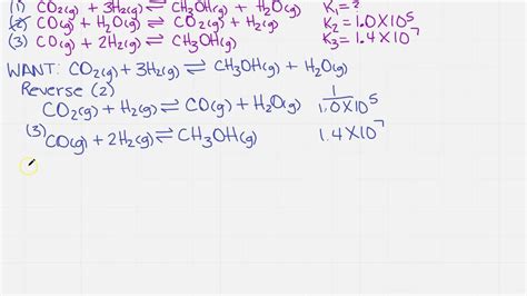 Predict Equilibrium Constant From Two Other Reactions Youtube