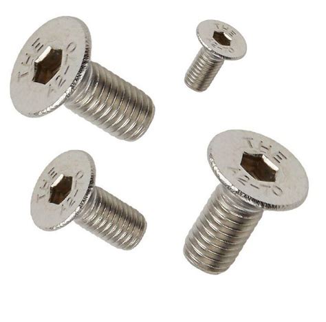 A2 Stainless Steel Socket Countersunk Screw Allen Key Bolts M3 M4 M5 M6 M8 M10 Ebay