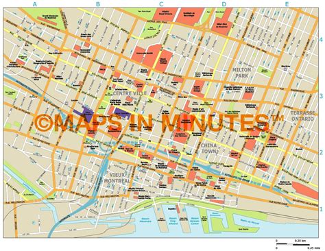 Royalty Free Montreal Illustrator Vector Format City Map