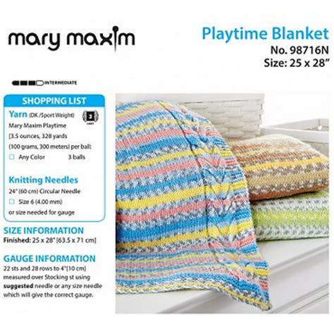 Ravelry Playtime Blanket Pattern By Mary Maxim