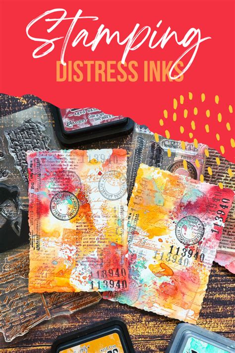 Mixed Media Backgrounds With Distress Inks And Mix It Up Stamps