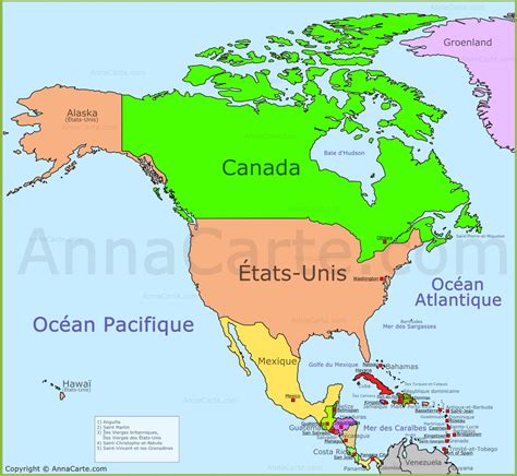 Carte De L Am Rique Du Nord Annacarte