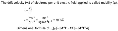 dimensional formula of mobility