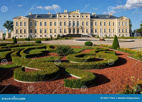 Latvian Tourist Landmark Attraction - Rundale Palace and French Garden ...