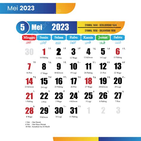 Kalender 2023 Mei Kalender 2023 Kalender Mei 2023 Kalender 2023 Mei Ai Png And Vector With