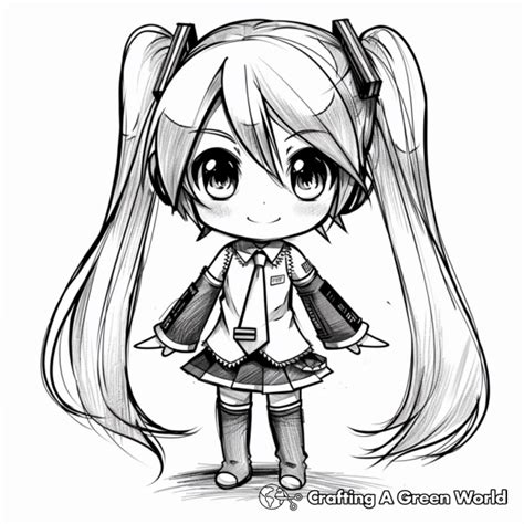 Hatsune Miku Coloring Pages Free Printable