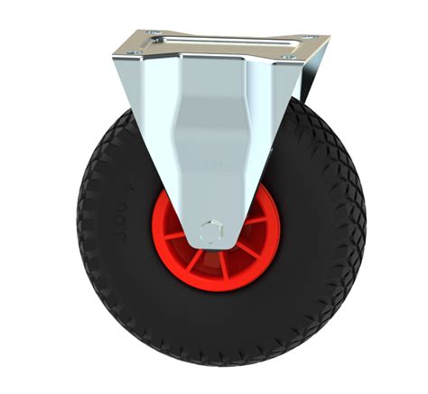 Roulette fixe ò 260mm pneumatique profil pav 150KG