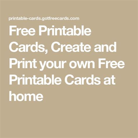 the free printable cards, create and print your own free printable ...