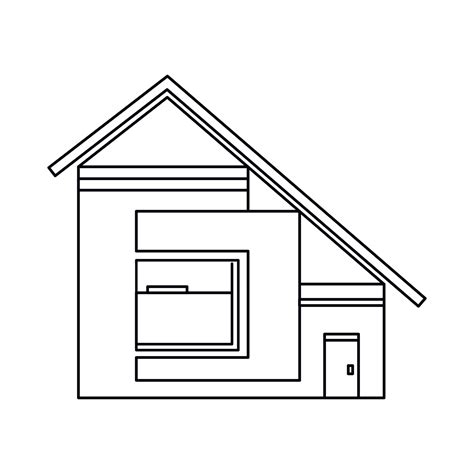 House with sloping roof icon, outline style 14502774 Vector Art at Vecteezy