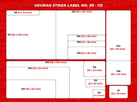 30 Ukuran Stiker Standar Yang Terlihat Menarik Maxipro