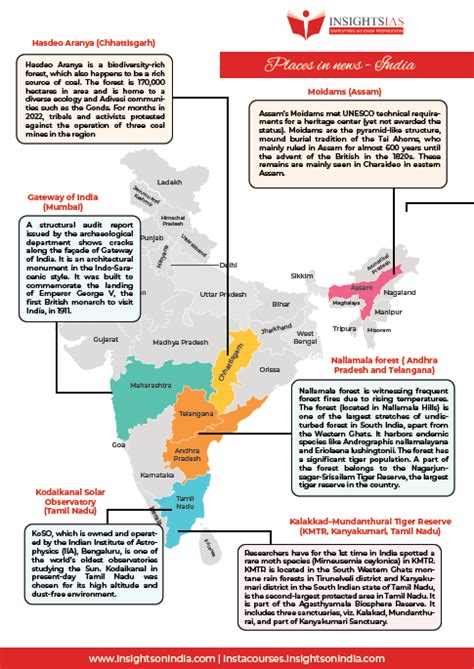 [Places in News ] Current affairs INDIA & WORLD MAP (11-3-2023 ...