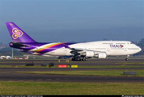 HS TGF Thai Airways Boeing 747 4D7 Photo By Lance C Broad YBBN