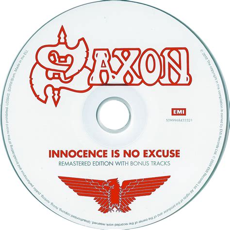 Car Tula Cd De Saxon Innocence Is No Excuse 17 Canciones Portada