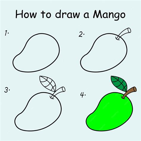 Step By Step To Draw A Mango Drawing Tutorial A Mango D – NBKomputer