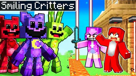 Smiling Critters Vs Sicherstes Haus In Minecraft Youtube