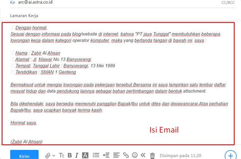 Contoh Daftar Riwayat Hidup Via Email Lewat Hp Download Contoh