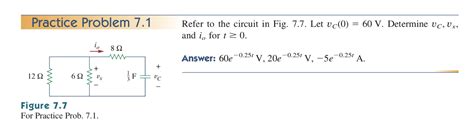 Solved Practice Problem 7 1 Refer To The Circuit In Fig Chegg